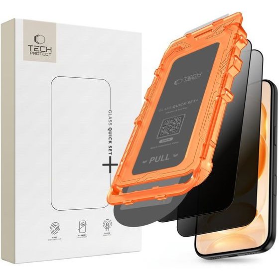 Tech-Protect Szklo Prywatyzujace Quick Set SPY+ 2-Pack Iphone 18 Pro PRIVACY