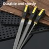 DELI MEDIUM-Tooth File Set 3PCs Yellow - (EDL351083)