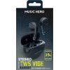 SBS Music Hero Wireless Earphones Tws Vibe Black - (MHEARMYBUDBTB)