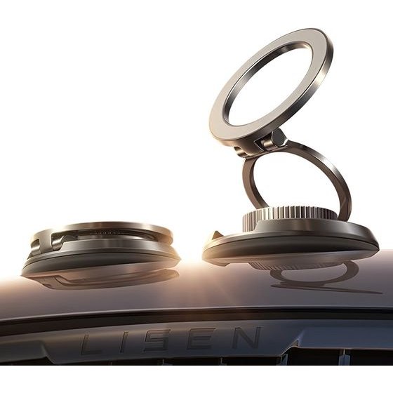 Lisen - Car Holder A611 - Magnetic Grip, For Dashboard, Foldable, 360� Adjustable - Black - (YL0226020002)