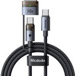 Mcdodo - 2in1 Data Cable - Type-C To USB-C + Magsafe 3, 240W, Led Indicator, 2m - Black - (CA-8860)