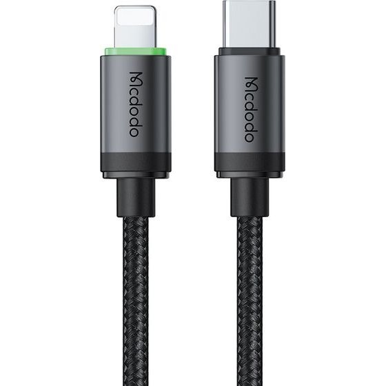 Mcdodo - Data Cable - USB-C To Lightning, Nylon Braided, Aluminum Alloy, 36W, 1m - Black - (CA-4820)
