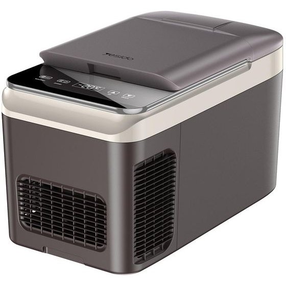 Yesido - Car Refrigerator - Lcd Display, Portable Freezer, Touch Control, 3A, 50W, 12-24V, 28L - Grey - (VC09)