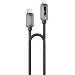 Yesido - Data Cable (CA199) - USB-C To Lightning, 27W, 3A, 1.2m, Zinc Alloy, Braided Cable - Black