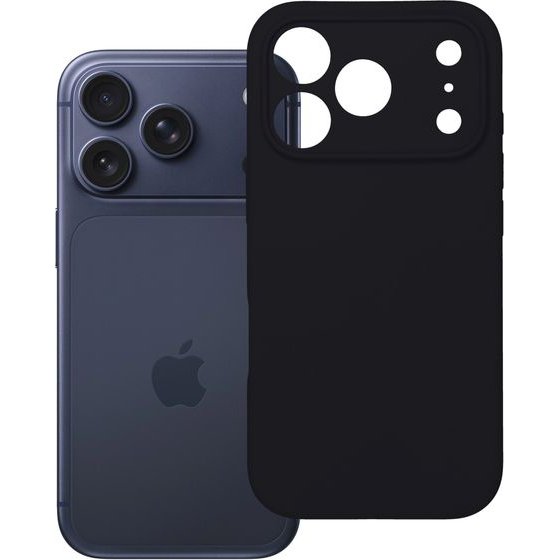 Case For Iphone 18 Pro / 17 Pro Silicone 2mm (Camera protection) Black OEM
