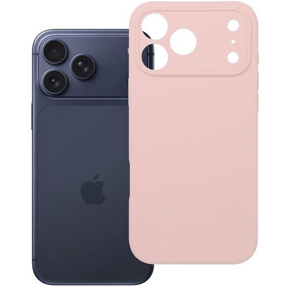 Case For Iphone 18 Pro Max / 17 Pro Max Silicone 2mm (Camera protection) Compatible With Magsafe Powder Pink OEM