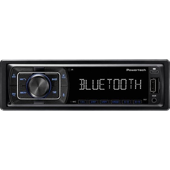 Powertech ���������� ����������� ���������� �����, 1 DIN, Bluetooth/FM/USB/Micro SD, 4x 55W - (PT-1603)
