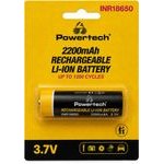 Powertech ���������������� �������� Li-Ion INR18650 2200mAh, 3.7V, Button top, 1��� - (PT-1614)