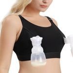 MOMCOZY YN08 (M) | Hands-Free Pumping Bra | Black - (HF088-BL000M-A)