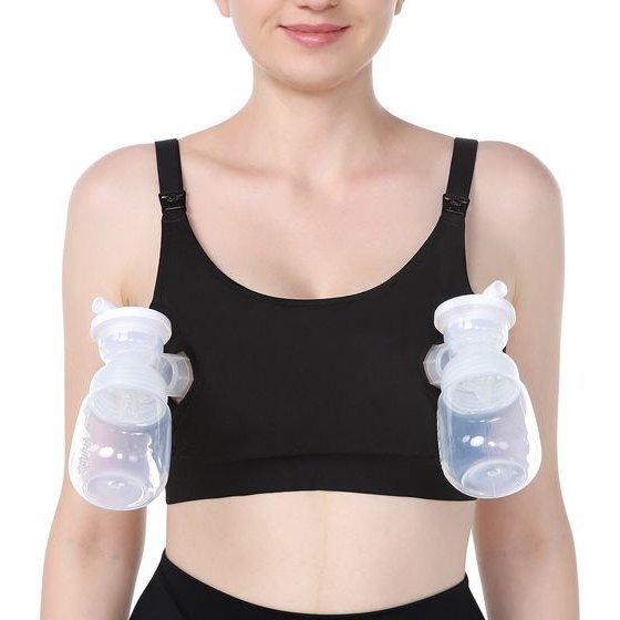 MOMCOZY YN08 HANDS-Free Pumping Bra Black S - (HF088-BL000S-A)