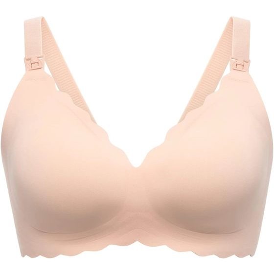 MOMCOZY YN46 (L) | Seamless Floral Push-Up Nursing Bra | Beige Floral - (FB086-SK000L-A)