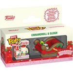 Funko Bitty Pop! Rides: Hello Kitty And Friends (Holiday) - Cinnamoroll & Sleigh Vinyl Figures