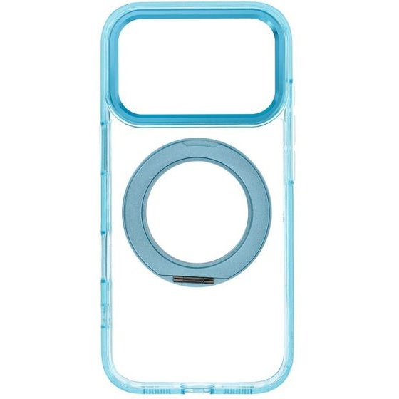 Case For Iphone 18 Pro / 17 Pro Frame Circle Stand Compatible With Magsafe Light Blue OEM