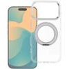 Case For Iphone 18 Pro / 17 Pro Frame Circle Stand Compatible With Magsafe Transparent OEM