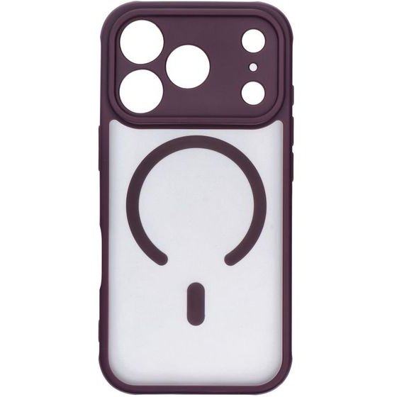 Case For Iphone 18 Pro / 17 Pro Full Matte Mag Cover Compatible With Magsafe Dark Cherry OEM