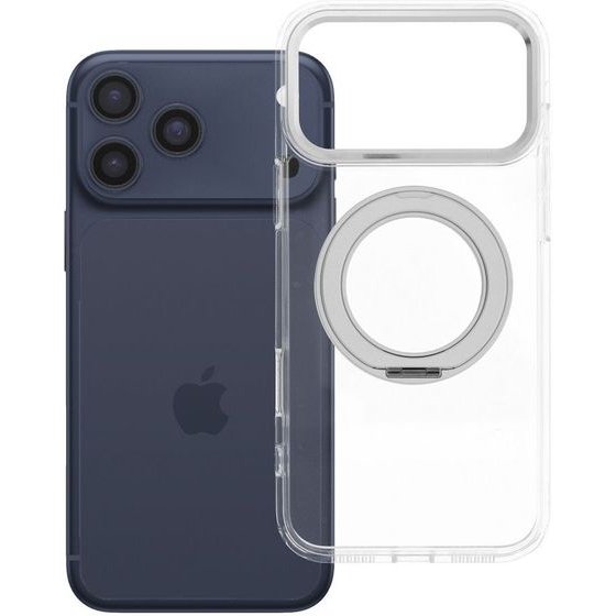 Case For Iphone 18 Pro Max / 17 Pro Max Frame Circle Stand Compatible With Magsafe Transparent OEM