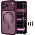 Tech-Protect Magone Magsafe Cc + Glass 2-Pack Iphone 17 Pro Max / 18 Pro Max Dark CHERRY/CLEAR