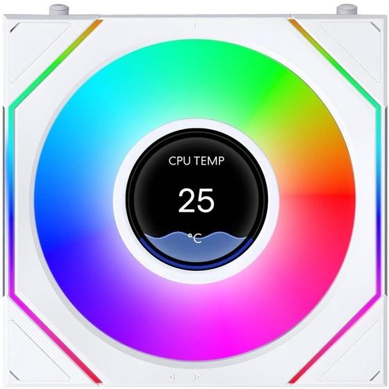 Lian Li Uni Fan Sl Inf Lcd Flex - White - Wireless 120 (1pc) Case Fan - No Controller Included - (G9F.12SLIND1F1W.00)