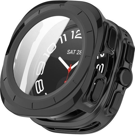 Techsuit - Defense360 Pro + Screen Protector - Samsung Galaxy Watch Ultra 2 - Black