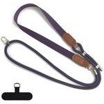 Techsuit - Urbanloop (TLN13P) - Neck/Crossbody Wear, For Phone Cases, 100cm-140cm Length Adjustmen, Nylon + Pu - Purple