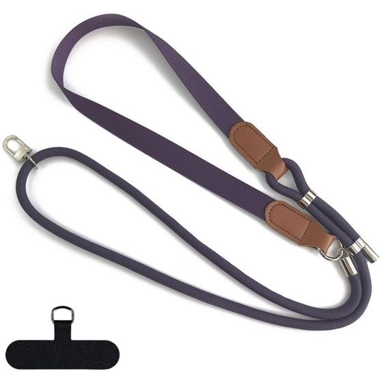 Techsuit - Urbanloop (TLN13P) - Neck/Crossbody Wear, For Phone Cases, 100cm-140cm Length Adjustmen, Nylon + Pu - Purple