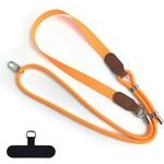Techsuit - Urbanloop (TLN1O) - Neck/Crossbody Wear, For Phone Cases, 100cm-140cm Length Adjustmen, Nylon + Pu - Orange