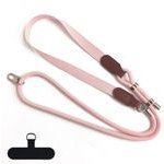 Techsuit - Urbanloop (TLN7P) - Neck/Crossbody Wear, For Phone Cases, 100cm-140cm Length Adjustmen, Nylon + Pu - Pink