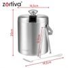 Zortiva Ice Bucket - Tongs + Spoon - (19447-0)