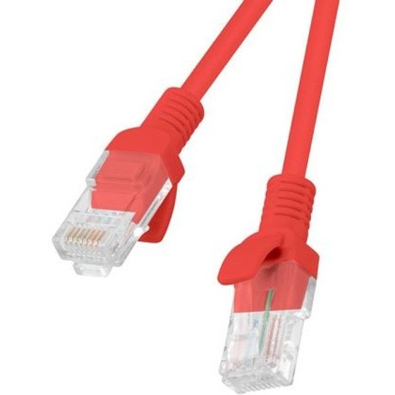 Lanberg Networking Cable Red 0.25 m Cat5e U/Utp (UTP) - (PCU5-10CC-0025-R)