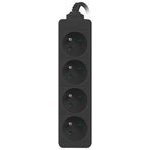 Lanberg Power Strip 1M BLACK, 4X 230V PL, Ups - (PS0-04E-0100-IEC-BK)