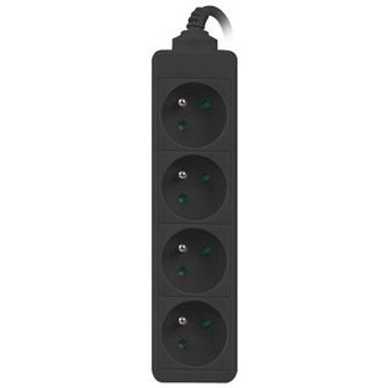 Lanberg Power Strip 1M BLACK, 4X 230V PL, Ups - (PS0-04E-0100-IEC-BK)