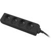 Lanberg Power Strip 1M BLACK, 4X 230V PL, Ups - (PS0-04E-0100-IEC-BK)