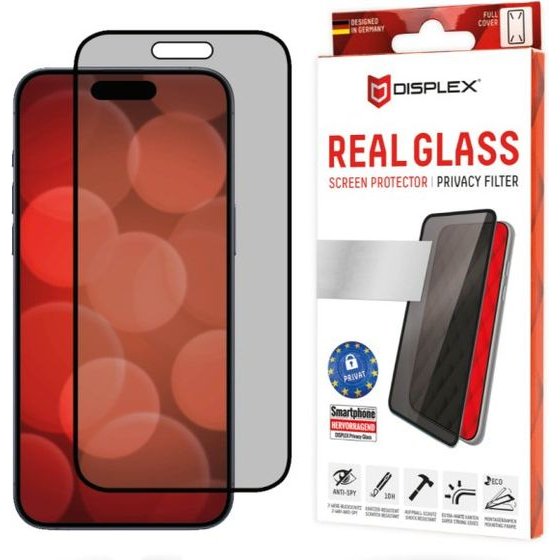 Displex Real Tempered Glass 3D Iphone 18 Pro Privacy With Applicator - (02315)