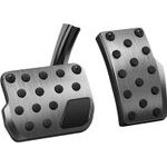 Spigen - Pedal Covers Stuttgart (ACP04510) - For Tesla Model Y/3, Full Set, Convex, Stainless Steel, With Rubber Dots - Silver - (ACP04510;TO200)