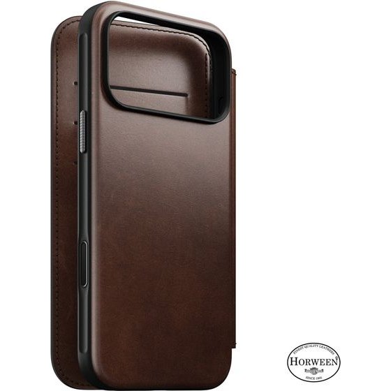 Nomad Modern Leather Folio, Rustic Brown (Horween) - Iphone 18 Pro Max/17 Pro Max - (114761118E8E)