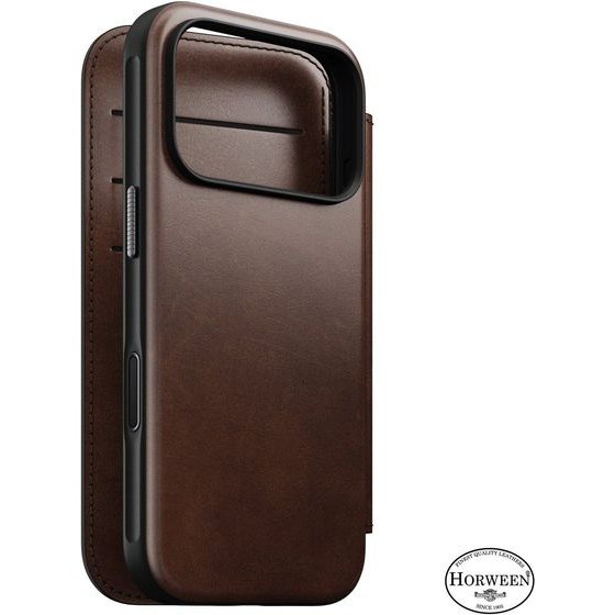 Nomad Modern Leather Folio, Rustic Brown (Horween) - Iphone 18 Pro/17 Pro - (114759118E8E)