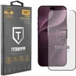 Idol 1991 Titanium Tempered Glass Iphone 18 Pro 6.3in 9H 0.25mm Semi Curved Finger Unlock Full Glue BLACK