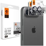 Spigen Glass Tr Ez Fit Optik Pro 2 Pack, Black - Iphone Duo - (AGL12011)