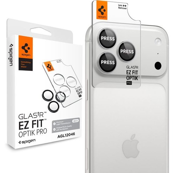 Spigen Glass Tr Ez Fit Optik Pro 2 Pack, Silver - Iphone 18 Pro Max/18 Pro - (AGL12046)