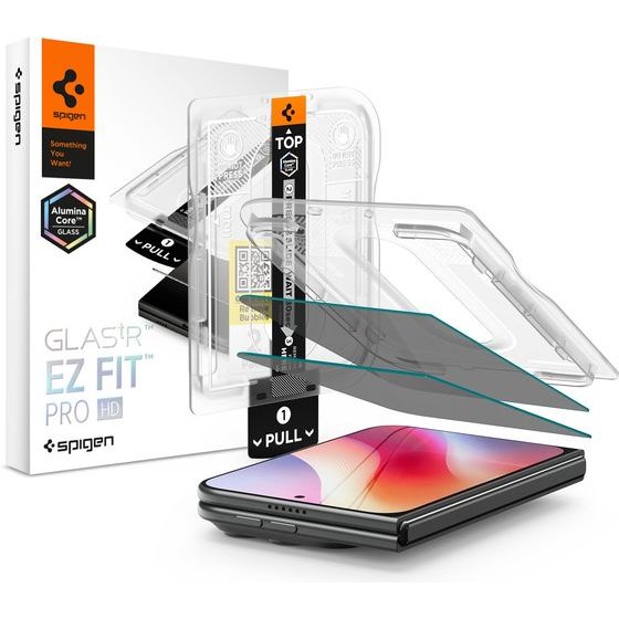 Spigen Glass Tr Ez Fit Pro Hd (Privacy) 2 Pack - Iphone Duo - (AGL12015)