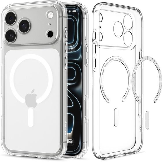 Spigen Ultra Hybrid MagSafe, Clear White - Iphone 18 Pro/17 Pro - (ACS12155)