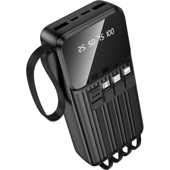 Borofone Power Bank 20000mAh �� 4 ������� �������� ��� 4 ����� USB-C USB-A Lightning Micro-Usb ��� Led ������� ��������� ����� - (BJ76A)