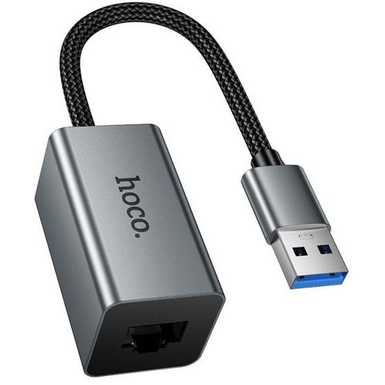 Hoco ���������� USB-A �� RJ45 Otg 10/100MBps 15cm ���� - (UA48)