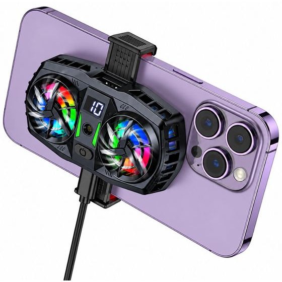Hoco Cooler ������� ��������� Ultra-Silent Rgb USB-A ���� ��� ������� ������� �� 3-������� ������� - (GM36 Mustango)