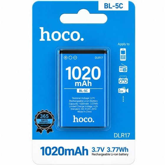 Hoco Exclusive �������� Hoco. DLR17 3.7V 1020mAh - (BL-5C)
