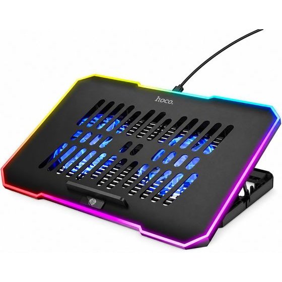 Hoco Exclusive Laptop Cooler Hoco. Rgb �� 2 ������������� 1200RPm ��� Stand ������� ��� �������� ����������� ��� 17 - (DH19 Cool)