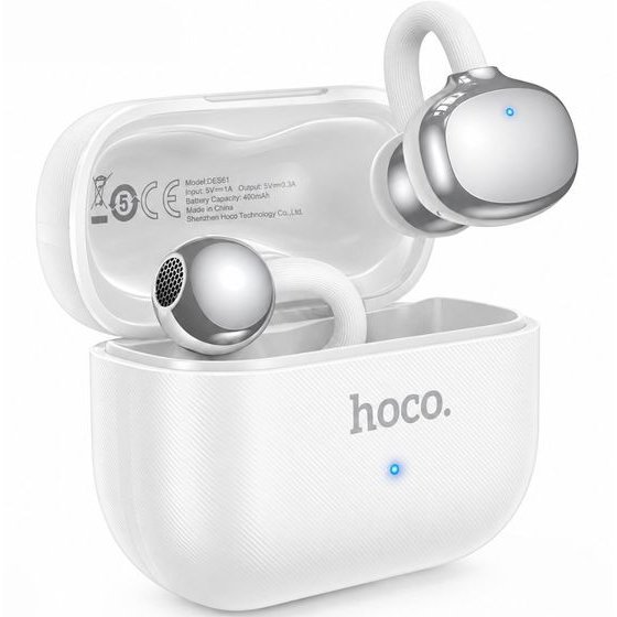 Hoco Exclusive Wireless Hands Free Open-Ear Hoco. Tws v6.0 250mAh 6h ���� ����������� ����� �� ����� Silicon Sleeve - (DES61 Cool)
