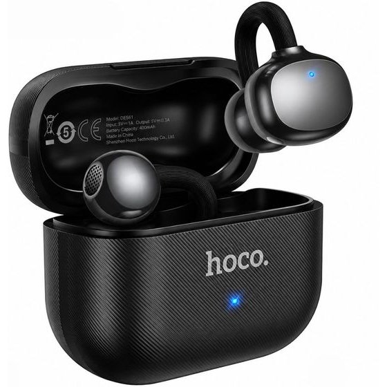 Hoco Exclusive Wireless Hands Free Open-Ear Hoco. Tws v6.0 250mAh 6h ���� ����������� ����� �� ����� Silicon Sleeve - (DES61 Cool)