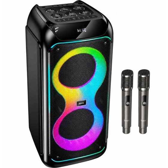 Hoco Exclusive ������ ����� Wireless Hoco. Rgb v5.4 160W 9000mAh Usb Aux Microsd Fm �� 2 �������� ��������� ����� - (DS76 Magic)