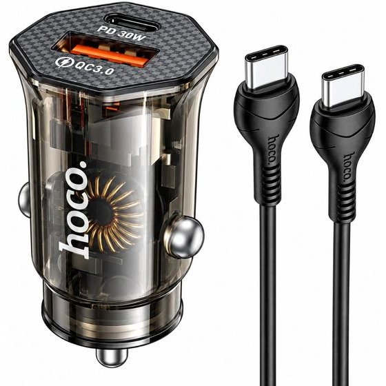 Hoco Exclusive ��������� ����������� Hoco. Lightweight 30W USB-C PD30W + USB-A 18W QC3.0A �� ������� USB-A �� USB-C �������� ���� - (DZ16 Apex)